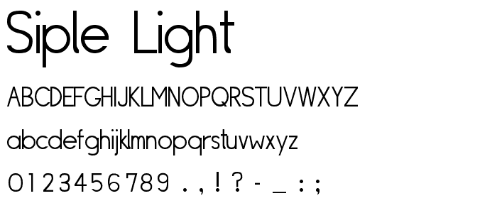 Siple Light font